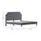 Flash Furniture Brighton King Platform Bed, Light Gray SL-BK4-K-LG-GG - alternate 6